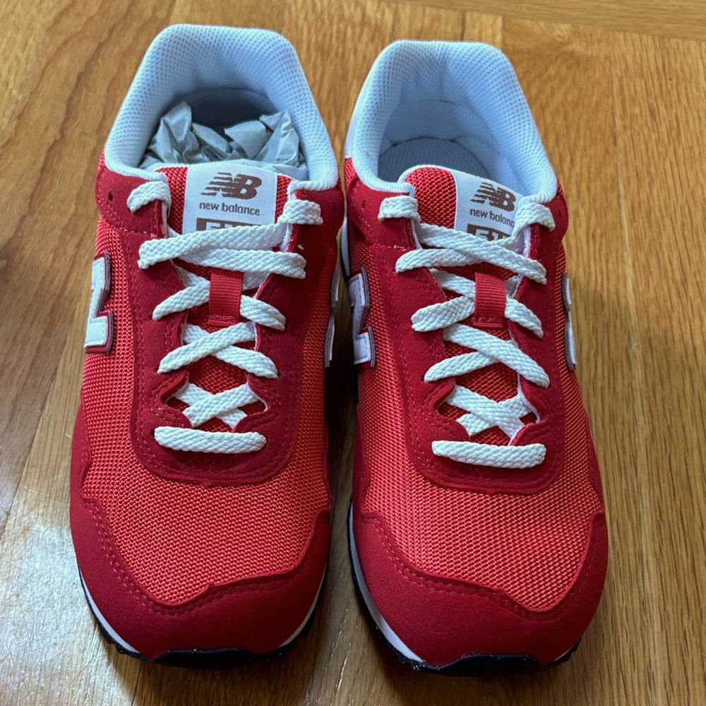 New Balance Kids Red and White Sneakers